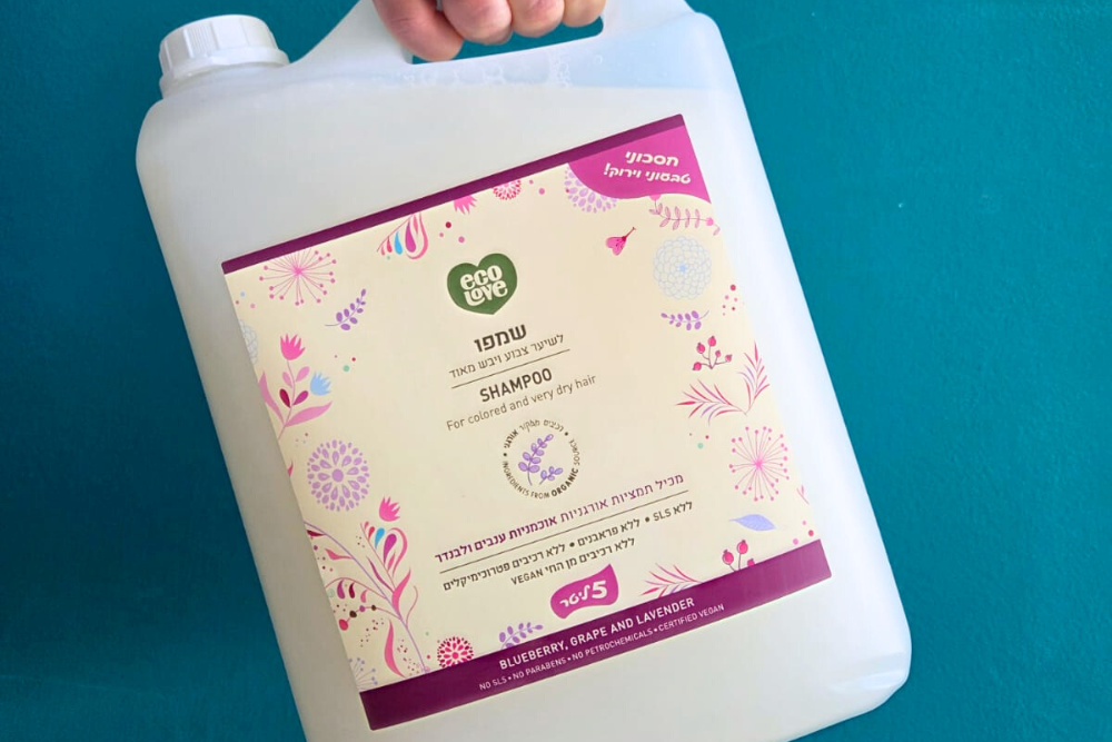 אריזת חיסכון 5 ליטר שמפו של אקולאב