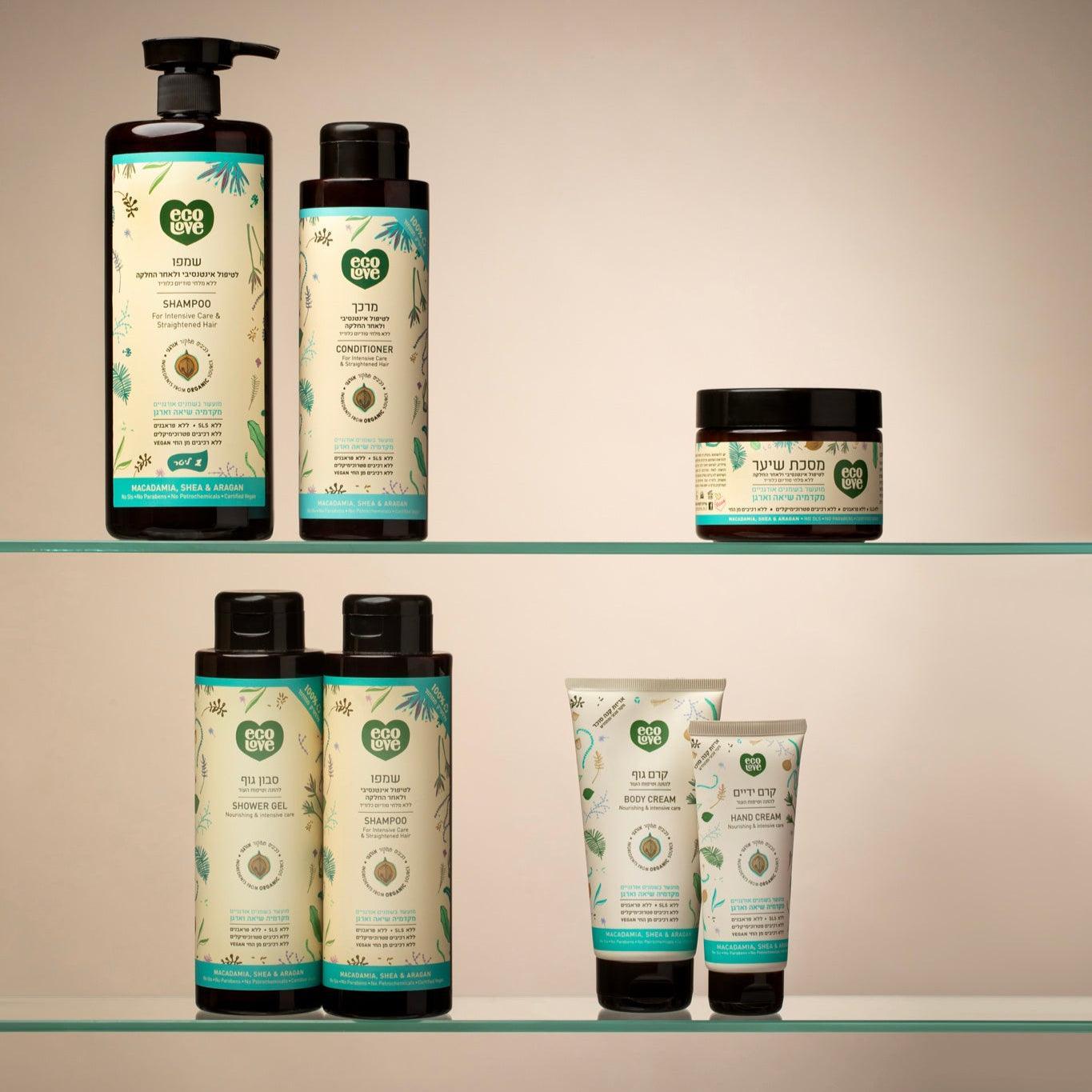 סט שמפו + אריזת חיסכון 5 ליטר - קולקציית אגוזים ecoLove