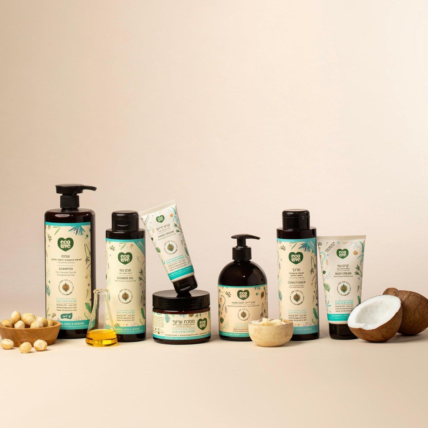 שמפו ללא מלחים, לשיער שעבר החלקה, 1 ליטר