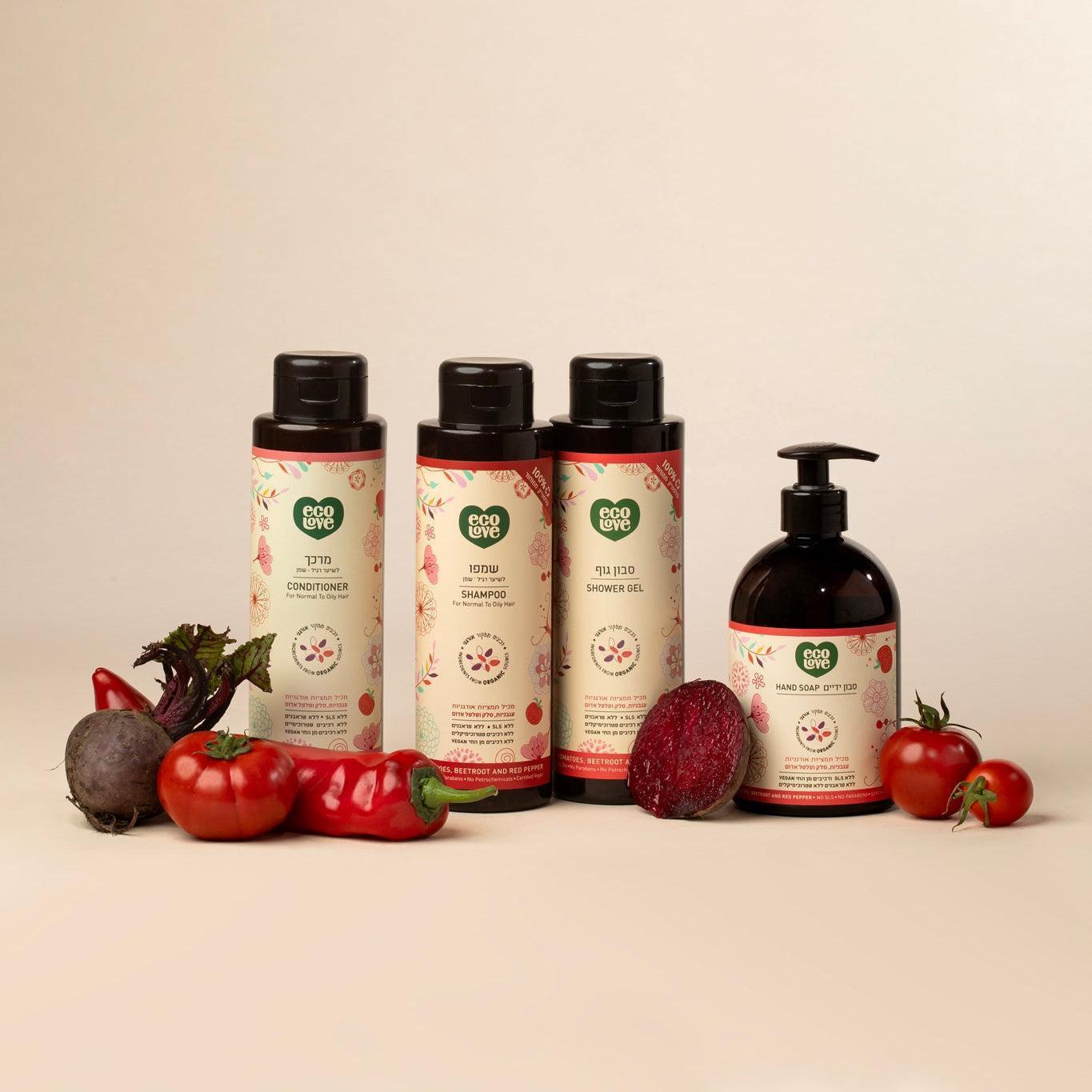 סבון גוף טבעי ירקות אדומים ecoLove