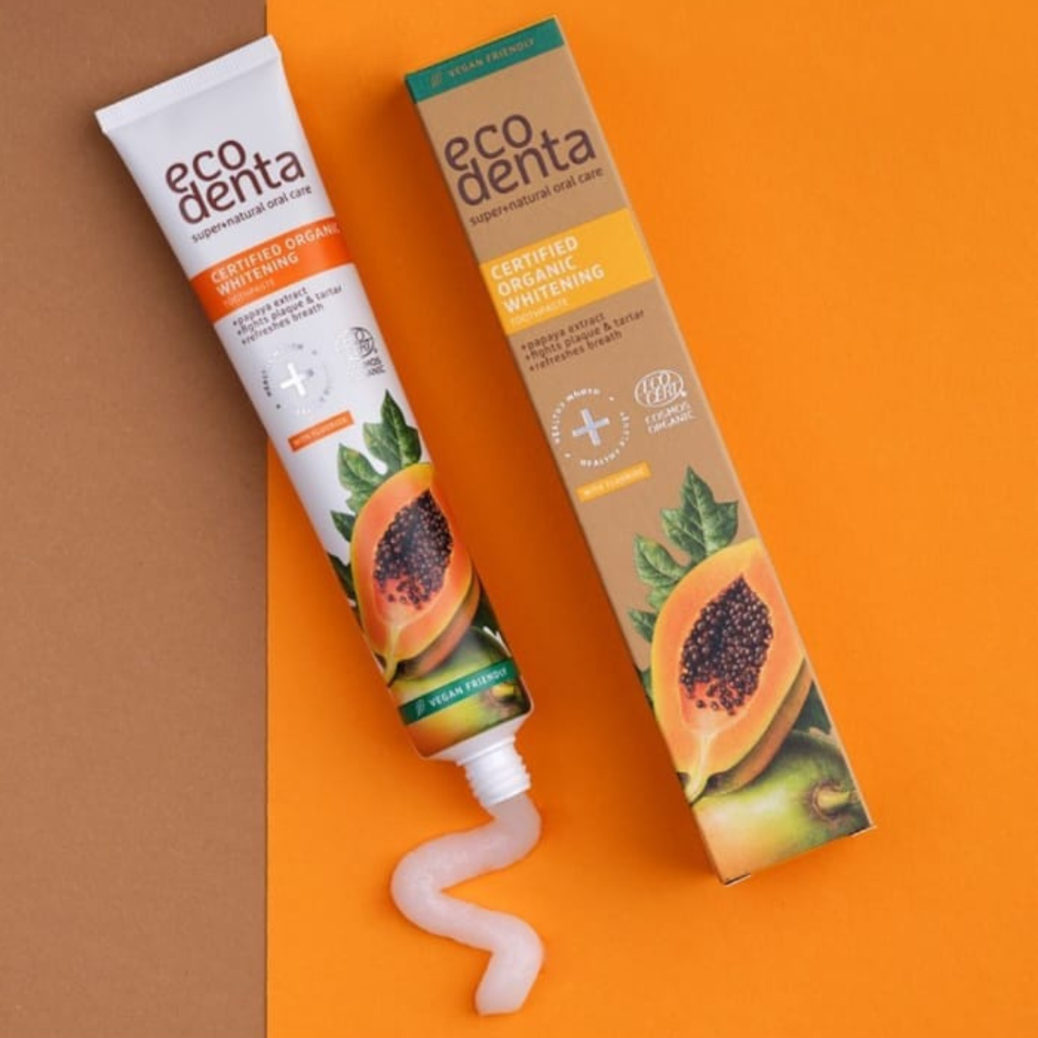 משחת שיניים אורגנית להלבנה עם פפאיה