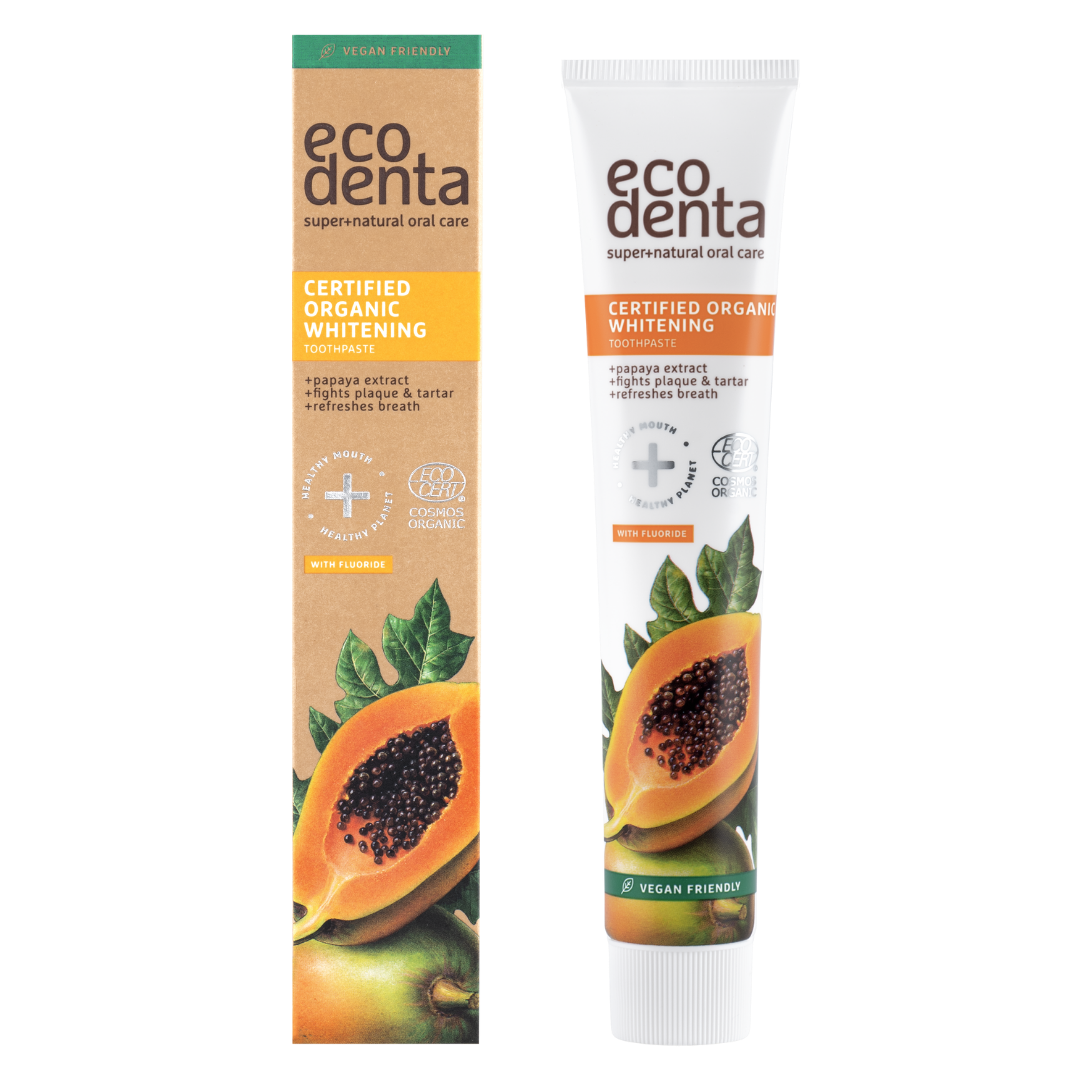 משחת שיניים אורגנית להלבנה עם פפאיה