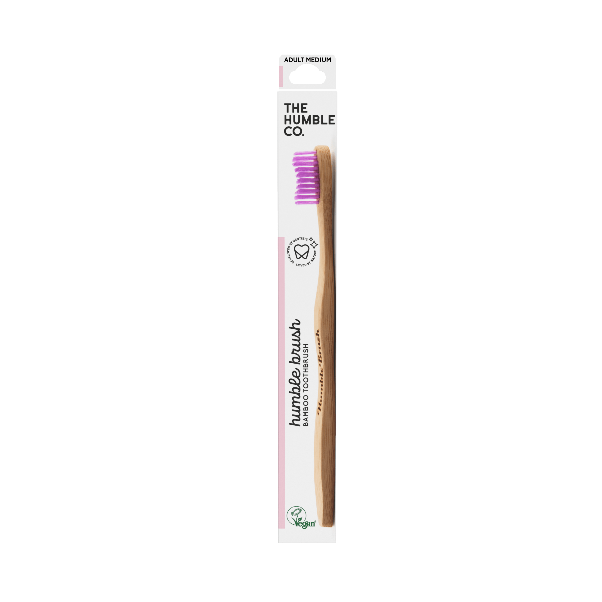 מברשת שיניים  מבמבוק - מבוגרים Medium סגולה Humble Brush